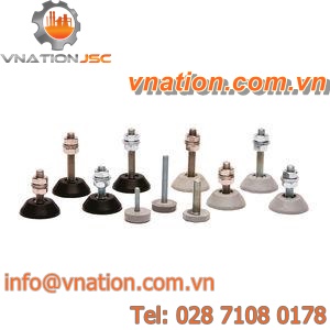 machine foot / leveling / anti-vibration / screw-in