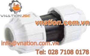 compression fitting / straight / plastic