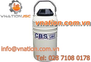 liquid nitrogen storage tank / metal / vertical / laboratory