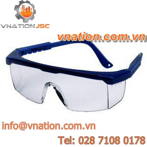 UV safety glasses / individually adjustable / with side shields / anti-scratch coating