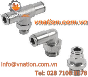 push-in fitting / T / brass
