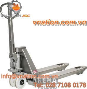 hand pallet truck / for the food industry / stainless steel / transport