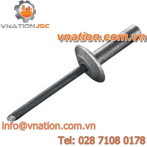 blind rivet / large head / steel / aluminum