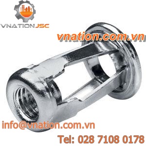 blind rivet nut / zinc-plated steel / flat-head