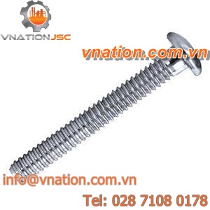 crimp bolt / button head / steel / zinc