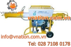 continuous mixer / for mortar / mobile