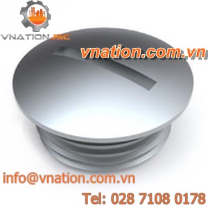 round plug / threaded / brass / polystyrene