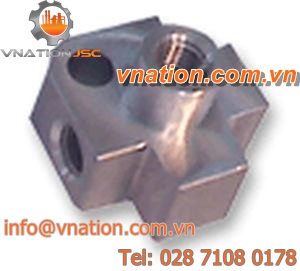 3-valve manifold / light alloy / for centralized lubrication systems / threaded