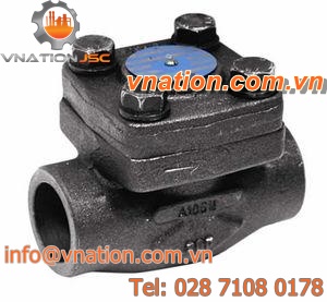 spring check valve / weld / wrought steel / horizontal