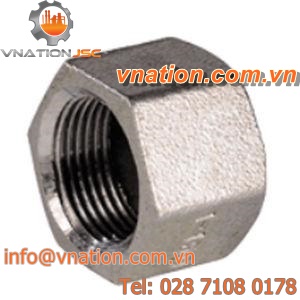 hexagonal plug / female / threaded / stainless steel