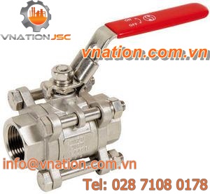 ball valve / lever / 3-piece / steel