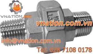 threaded fitting / union / conical / stainless steel