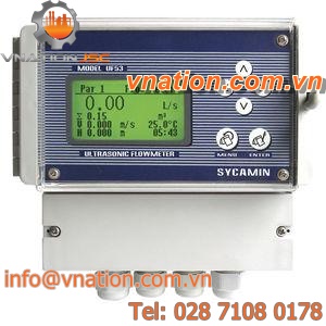 open-channel flow meter / for liquids / clamp-on / wireless