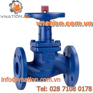 globe valve / handwheel / shut-off / for hot water