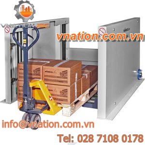 low level infeed palletizer / for loads / automatic / manual