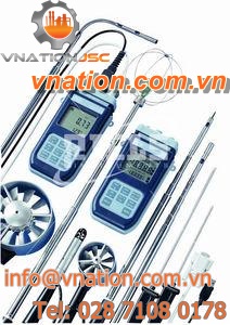 portable anemometer / hot-wire / digital