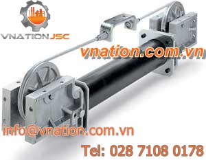 pneumatic cylinder / rodless / cable / single-acting