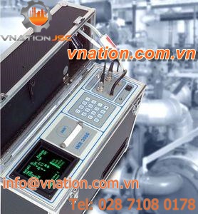 gas analyzer / temperature / portable / simultaneous