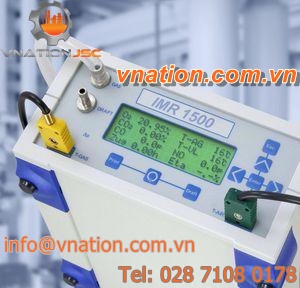 gas analyzer / oxygen / carbon monoxyde / temperature