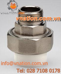 threaded fitting / male / union / straight