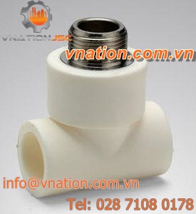 threaded fitting / male / T / plastic