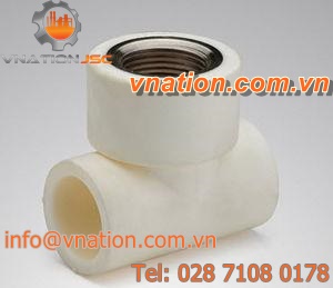 threaded fitting / female / T / plastic