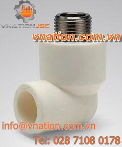 threaded fitting / male / elbow / plastic