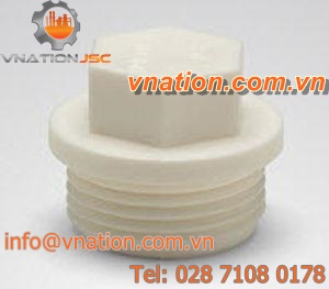 cylindrical plug / threaded / plastic / with hexagonal head