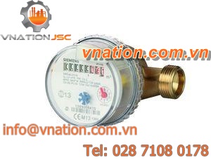 water counter / mechanical / horizontal / compact