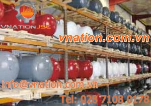 compressed air tank / storage / carbon steel / horizontal