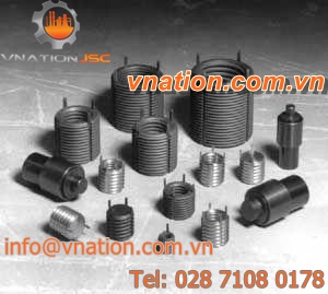 threaded insert / key-lock / stainless steel / round