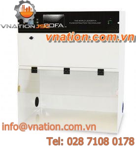 fume extraction cabinet / benchtop / hinged door / metal