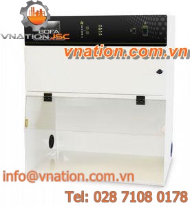fume extraction cabinet / free-standing / hinged door / metal