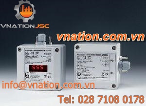 differential pressure transmitter / for clean rooms / with display