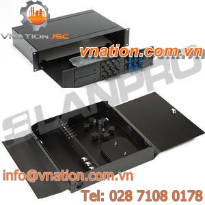 splice enclosure / wall-mount / stainless steel / fiber optic