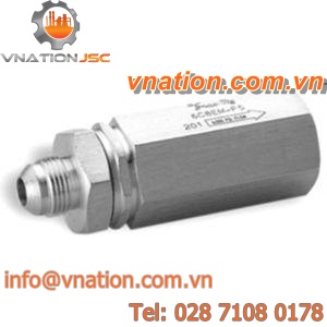 poppet check valve / safety / brass / stainless steel