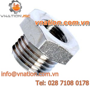 threaded fitting / reducing / cylindrical / zinc-plated steel