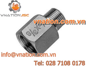 threaded fitting / reducing / hexagonal / stainless steel