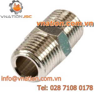 brass nipple / for pneumatic applications / nickel-plated / conical