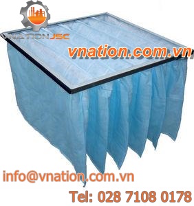 air filter / gas / pocket / synthetic fiber