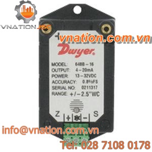 differential pressure transmitter / for gas / stainless steel