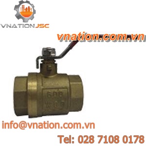 ball valve / lever / brass / 2-channel