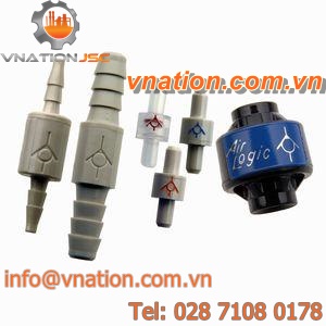 disc check valve / miniature / pneumatic / polypropylene