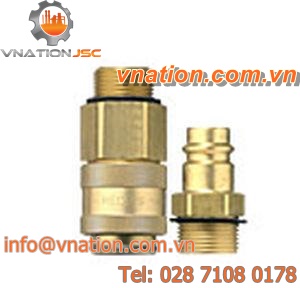 threaded quick coupling / brass / low-pressure