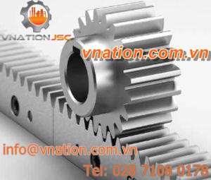 straight-toothed rack and pinion / custom-made / shaft