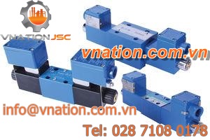 spool hydraulic directional control valve / pneumatically-operated / 4-way