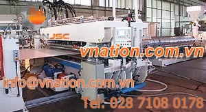panel extrusion line / for PP / multilayer sheet / multilayer