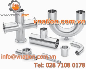 compression fitting / cross / for pharmaceutical industry / for the biotechnology industry