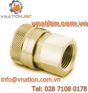 female quick coupling / straight / brass