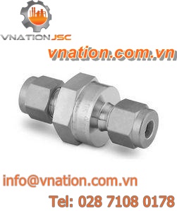 poppet check valve / high-purity / stainless steel